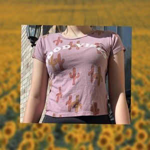 Cactus Good Vibes Crop Top!